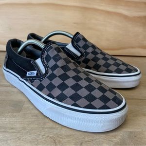 Vans Classic Slip-On Women’s Size 7 Checkerboard Black Gray Skate Athletic Shoe